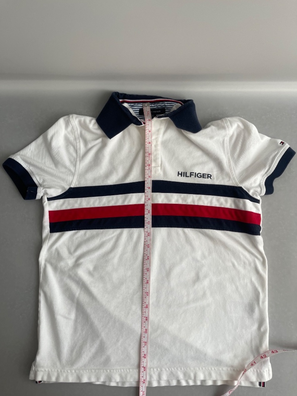 Tommy Hilfiger Custom Fit White Polo Shirt Men’s Small - Picture 8 of 9